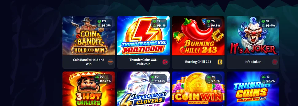 Spin new featured games